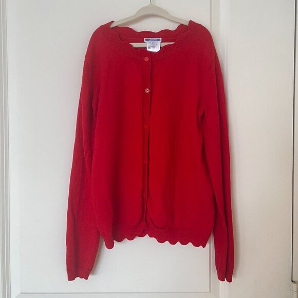 Red Jacadi Button Front Cardigan size 10 - Picture 1 of 4